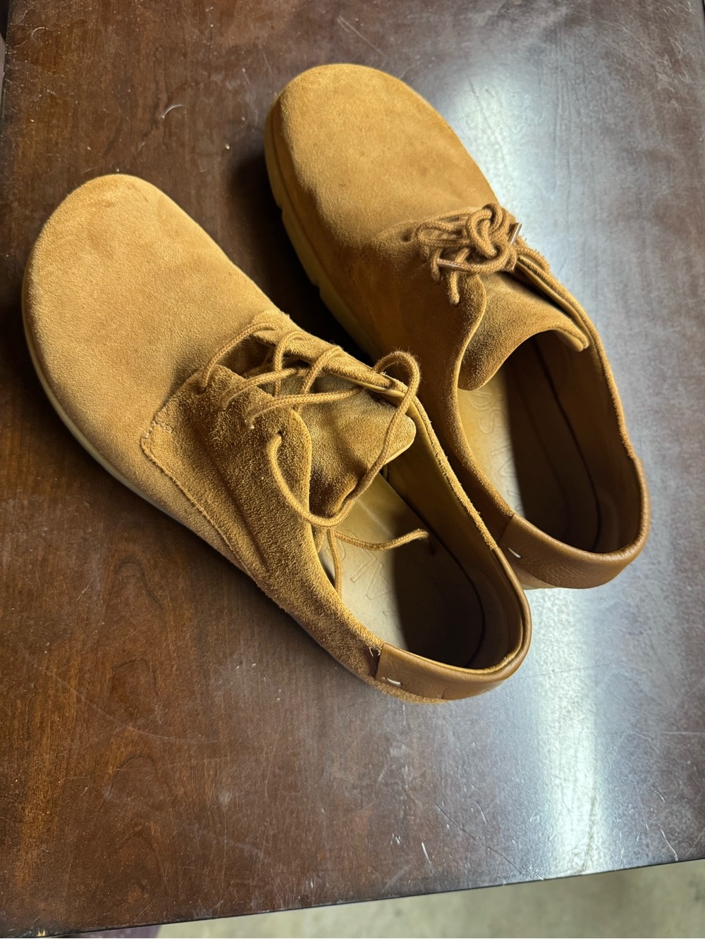 Men's Suede Derby Shoes in Tan